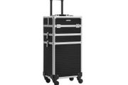 Cosmetic case with wheels black