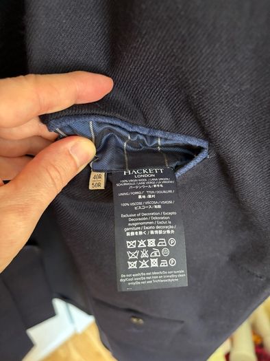Hackett 100% wool overcoat 40R