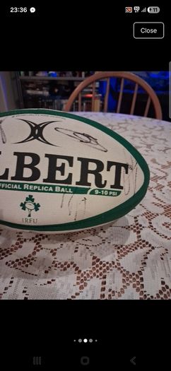 Signed ireland Gilbert rugby ball