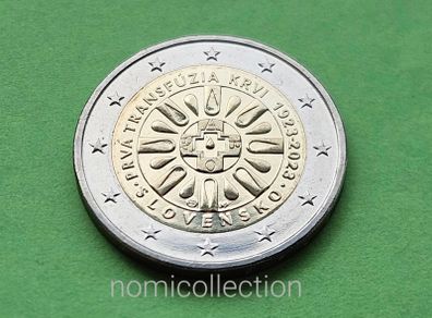 Slovakia 2023 year Uncirculated 2 Euro coin.