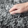 MULTIPLE SIZES/COLOURS AVAILABLE Homeware Rugs Living Room - Grey Area Rugs for Bedroom Anti Slip - Modern Super Soft Thick Pile Small Fluffy Shaggy Rug Non Shedding, 50cm x 80 cm Image 3