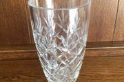8" Heavy cut glass crystal vase