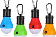 Camping Lights, Tent Lights with Carabiner Clips Waterproof Battery Powered LED Camping Lantern Portable Bulb Camping Lamp Tent Lantern Emergency Lights for Camping Hiking Fishing 4 Pack (FREE POSTAGE)