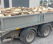 Trailer laod of air dryed ash timber