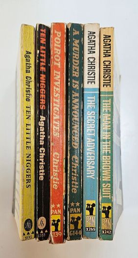 Vintage Agatha Christie Books x 6 - Vintage Crime Thriller Books - Vintage Paperback Books