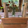 Unused Rustic Wooden Bird Feeder with Wire Mesh Image 5