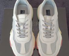 Hammerstein White Chunky Trainers with Multicolour Sole - Size 40