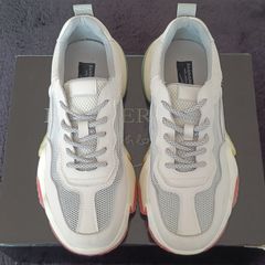 Hammerstein White Chunky Trainers with Multicolour Sole - Size 40