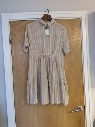 Primark Natural Dress. S. 12.  B.N.W.T.