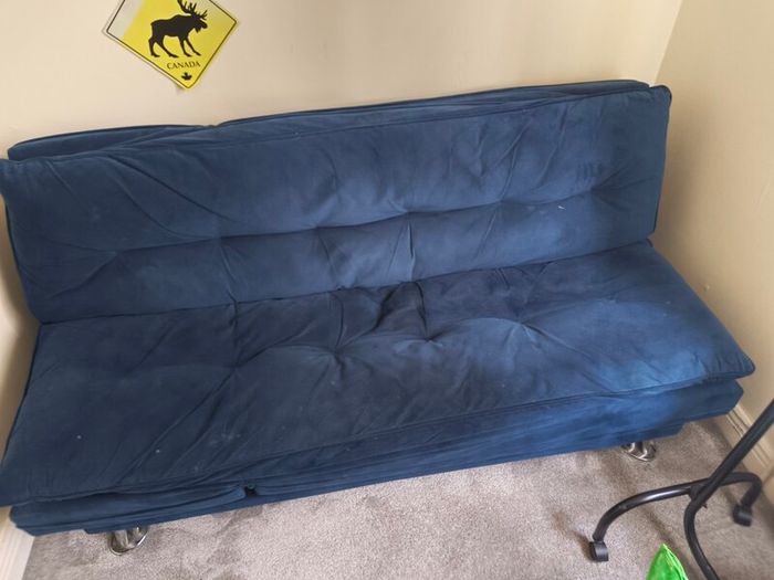 Blue Velvet Sofa Bed