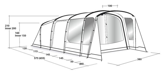 Outwell Greenwood 6 Family Tent New