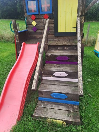 Childrens wooden garden playset large