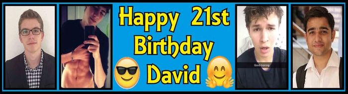 21st Birthday party Banner personalised with photos