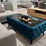 Chester Lux Premium Coffee Table  123 cm (Cream Eco Leather) by PouffeLOVE Image 10