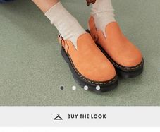 Dr Martens boots-  zebzag mules in orange