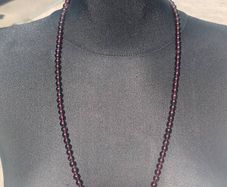 Genuine Natural Garnet Necklace (Opera Length 28")