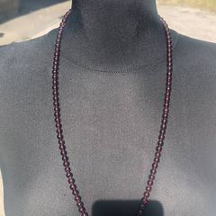 Genuine Natural Garnet Necklace (Opera Length 28")