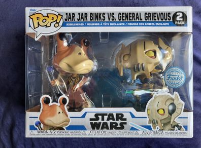 Jar Jar Binks v's General Grievous 2 pack Funko Pop Star Wars Prequel Vinyl Figure