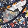 Next Ladies Navy Blue ditzy floral short sleeve Blouse size 16 includes Postage Image 3