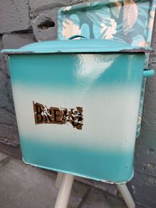 Vintage Enamel bread bin