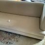 Large 7 foot cream linen sofa Image 10