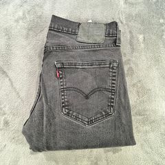 Levis 502 Mens Jeans Black W32 L30 Slim Taper Fit Stretch Denim