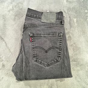 Levis 502 Mens Jeans Black W32 L30 Slim Taper Fit Stretch Denim