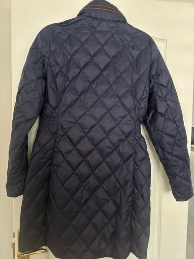 Navy Diamond Quilted Coat