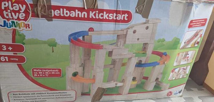 Big wooden marble run