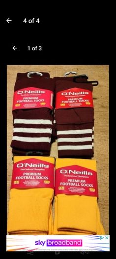 O NEILLS Adult Maroon socks.