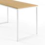 Home Office Desk 140 / 61 /74 cm  Metal and Wood Computer Desk, Easy Assembly  Natural Brown & White Image 5