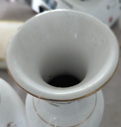 Vintage Erne Ceramic Bird of Paradise Porcelain Vases - 20th Century