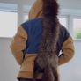 Vintage Carhartt Jacket with Real Fox Fur Hide Witch Forest Cosplay Image 5