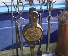 Vintage Wrought Iron Fireside Companion Set