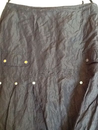 Long black taffeta material