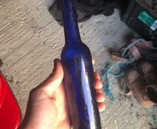 cobalt blue glass bottle