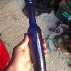 cobalt blue glass bottle
