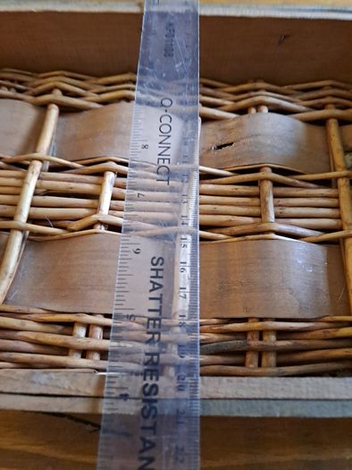 Rustic Handmade Wooden Basket Tray