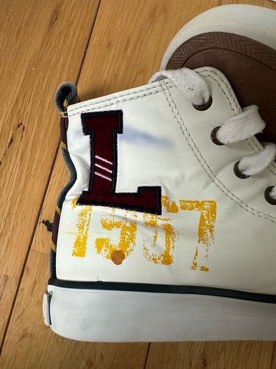 White Leather Ralph Lauren Polo Boots