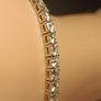Rhodium Plated Sterling Silver 13 carat Moissanite Tennis Bracelet Image 6