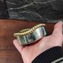 Chrome and Brass Wine Coaster Image 2