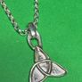 Handmade sterling silver and copper Celtic trinity pendant on 18 or 20 inch chain necklace Image 6