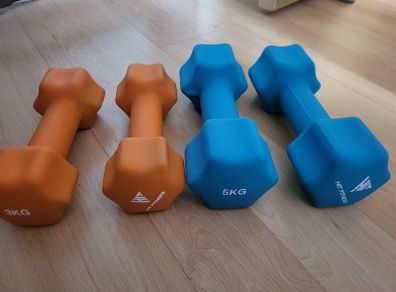 3kg and 5kg dumbells