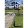 Garden Light Post 3-arms 230 cm Dark Green/Black Aluminium Image 2