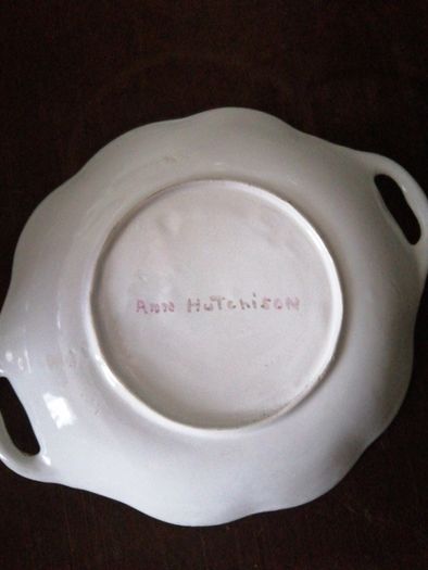 Porcelain plate by Ann Hutchison