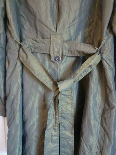 Jacket Trench Coat Mac Dark Olive Green Medium - Mint Condition