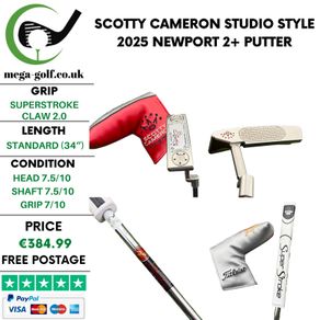 Scotty Cameron Studio Style 2025 Newport 2+ Putter / 34"
