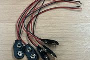 9V Battery to Alligator Clip Adapter Cable Set 5pcs