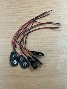 9V Battery to Alligator Clip Adapter Cable Set 5pcs