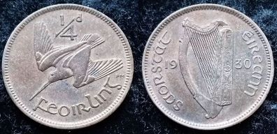 [#995] - Ireland 1930 | Irish 1/4d | Farthing | Woodcock | KM.1 | High Grade